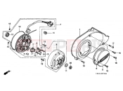 HONDA ST70C DAX 1982 E-7 LEFT CRANKSHAFT COVER (ST50C / ST70C / K)