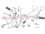 HONDA ST70C DAX 1982 F-2-2 HANDLE LEVER / SWITCH / CABLE