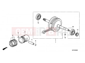 HONDA C70ZC C70 1982 E-9 CRANKSHAFT / PISTON