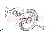 HONDA C70ZC C70 1982 F-7 FRONT WHEEL