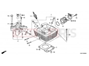 HONDA CBF150M6 CBF150M 2006 E-2 CYLINDER HEAD (CBF1505 / M5 / 6 / M6)