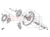 HONDA CBF150M6 CBF150M 2006 F-10 FRONT WHEEL (OUTER)