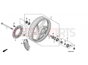 HONDA CBF150M7 CBF150M 2007 F-10-1 FRONT WHEEL (MOLDED) (1)