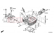 HONDA CBF150MA CBF150M 2010 E-2-1 CYLINDER HEAD (CBF1507 / M7 / M9 / MA / MB / MC)