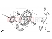 HONDA CBF150MB CBF150M 2011 F-10-2 FRONT WHEEL (MOLDED) (2)