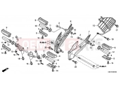 HONDA CBF150MC CBF150M 2012 F-20-1 FOOTREST (CBF150MB / MC)