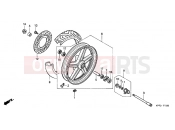 HONDA CBF2506 CBF250 2006 F-10 FRONT WHEEL