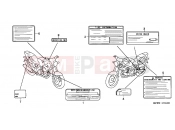 HONDA CBF2506 CBF250 2006 F-31 WARNING LABEL