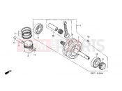 HONDA CGL1253 GL125 2003 E-13 CRANKSHAFT / PISTON