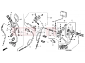 HONDA CGL1253 GL125 2003 F-3 HANDLE LEVER / SWITCH / CABLE