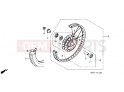 HONDA CGL1253 GL125 2003 F-11-2 FRONT WHEEL (OUTER / DRUM BRAKE)