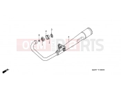 HONDA CGL1253 GL125 2003 F-18 EXHAUST DRUM