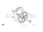 HONDA CGL1253 GL125 2003 F-11 FRONT WHEEL (MOLDED / DRUM BRAKE)