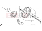 HONDA CGL1253 GL125 2003 F-11-1 FRONT WHEEL (MOLDED / DISC BRAKE)
