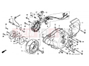 HONDA CD250UK CD250U 1989 E-9 LEFT CRANKSHAFT COVER / GENERATOR