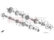 HONDA CD250UK CD250U 1989 E-13 TRANSMISSION