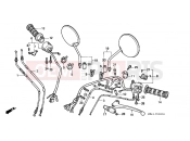 HONDA CD250UK CD250U 1989 F-3 HANDLE LEVER / SWITCH / CABLE