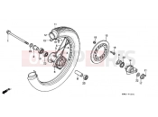 HONDA CD250UK CD250U 1989 F-10 FRONT WHEEL