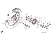 HONDA CD250UK CD250U 1989 F-12 REAR WHEEL