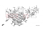 HONDA CB250P NIGHTHAWK 1993 E-2 CYLINDER HEAD