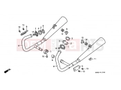 HONDA CB250P NIGHTHAWK 1993 F-17 EXHAUST DRUM