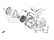 HONDA NSR125RX NSR125R 1999 E-6 LEFT CRANKSHAFT COVER / GENERATOR