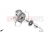 HONDA NSR125RX NSR125R 1999 F-10 FRONT WHEEL