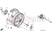 HONDA NSR125RX NSR125R 1999 F-13 REAR WHEEL