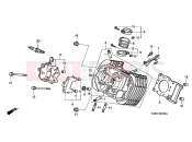 HONDA VT125C2Y Shadow VT125C 2000 E-2 CYLINDER HEAD (FRONT)