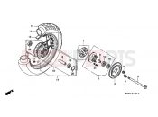 HONDA VT125C2Y Shadow VT125C 2000 F-12 REAR WHEEL
