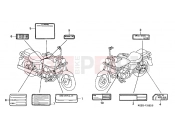 HONDA VT125C2Y Shadow VT125C 2000 F-31 WARNING LABEL