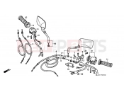 HONDA CB450SG CB450S 1986 F-3 HANDLE LEVER / SWITCH / CABLE