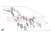 HONDA CB450SG CB450S 1986 F-9 FRONT BRAKE CALIPER