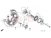 HONDA CB450SG CB450S 1986 F-12 REAR WHEEL