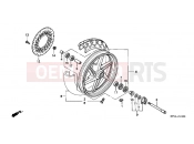 HONDA CB500R CB500 1994 F-10 FRONT WHEEL