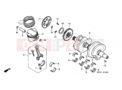 HONDA CB500S2 CB500S 2002 E-14 CRANKSHAFT / PISTON
