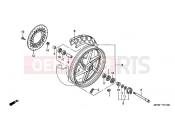 HONDA CB500S2 CB500S 2002 F-10 FRONT WHEEL