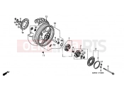 HONDA CB500S2 CB500S 2002 F-13 REAR WHEEL