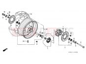 HONDA CB600FX CB600F Hornet 1999 F-13 REAR WHEEL