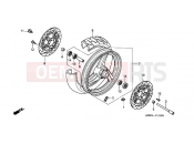 HONDA CB600F22 CB600S 2002 F-10 FRONT WHEEL