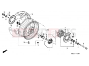 HONDA CB600F4 Hornet 2004 F-13 REAR WHEEL