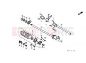 HONDA CB600FW Hornet 1998 E-16 TRANSMISSION DRUM