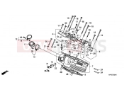HONDA VTR2509 VTR 2009 E-2-1 REAR CYLINDER HEAD