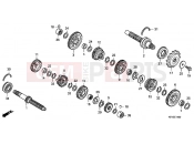 HONDA VTR2509 VTR 2009 E-14 TRANSMISSION