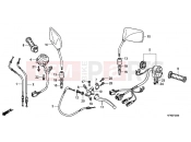 HONDA VTR2509 VTR 2009 F-3 HANDLE ARM / SWITCH / CABLE / MIRROR