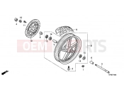 HONDA VTR2509 VTR 2009 F-10 FRONT WHEEL