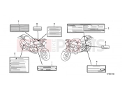 HONDA VTR2509 VTR 2009 F-31 WARNING LABEL (1)