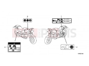 HONDA VTR2509 VTR 2009 F-31-1 WARNING LABEL (2)