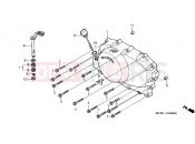 HONDA VT750DC2 Black Widow 2002 E-6 RIGHT CRANKSHAFT COVER
