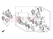 HONDA CB1000FR CB1000 1994 F-10 FRONT BRAKE CALIPER